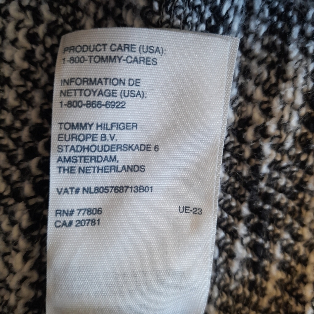 TOMMY HILLFIGER LUX Sweater elbow patch Grey Womens  Medium Cowl neckline - Picture 6 of 12